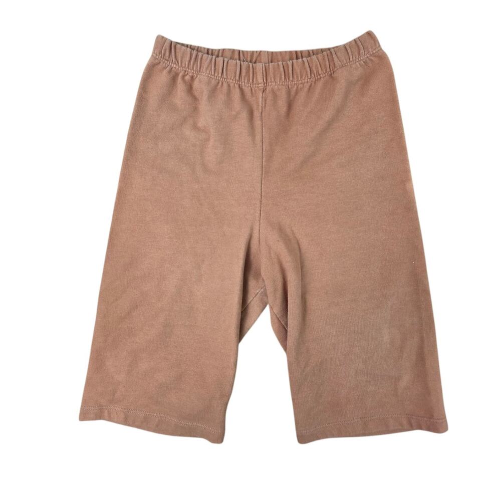 James Street Co Pull On Elastic Waist Biker Cotton Blend Short Size Medium Brown